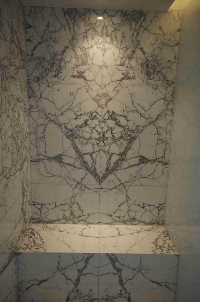 construction book matched shower